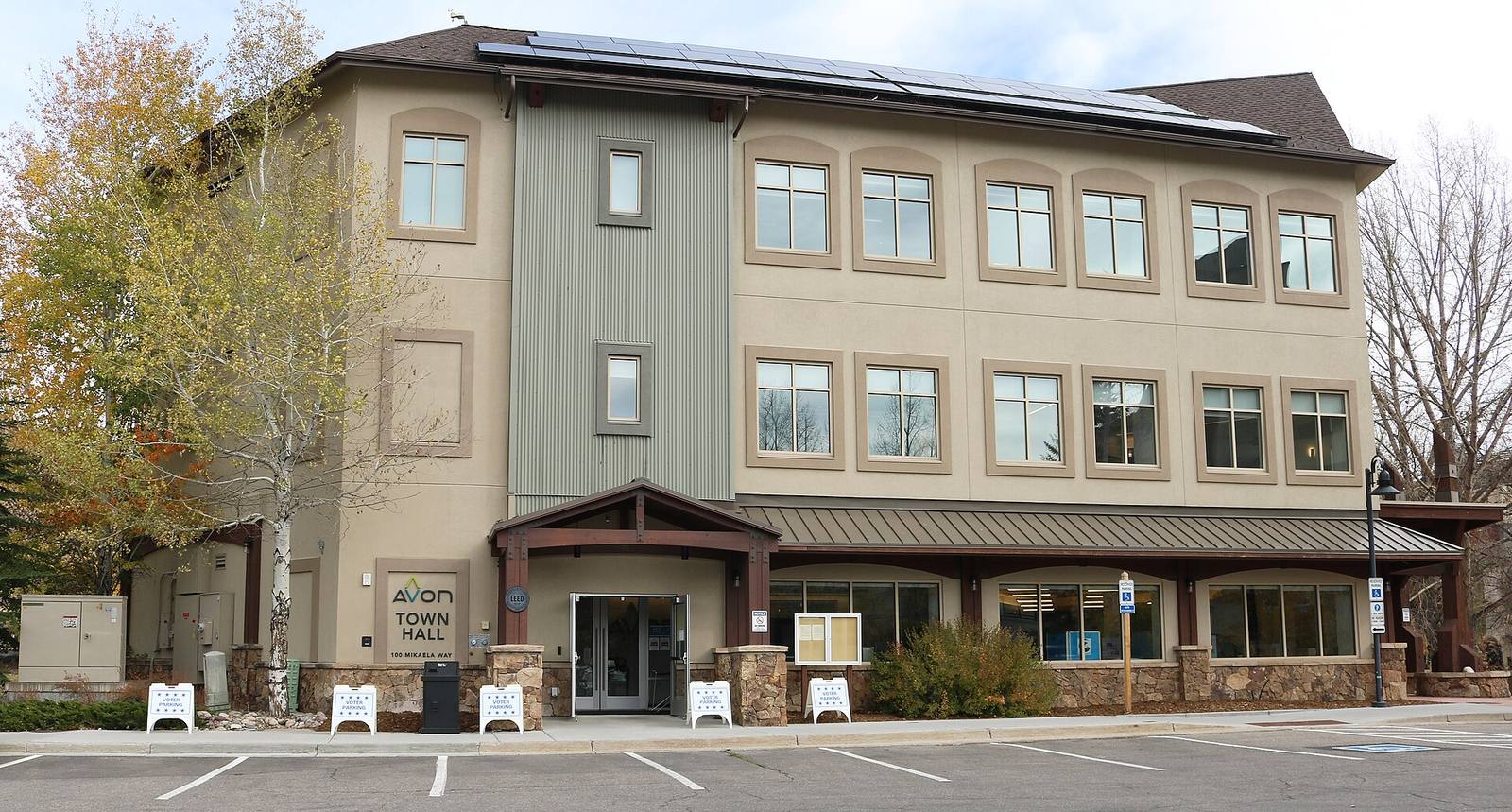 Avon Town Hall at 100 Mikaela Way. Seven candidates are competing for four seats on the Avon Town Council in the Nov. 3 coordinated election.