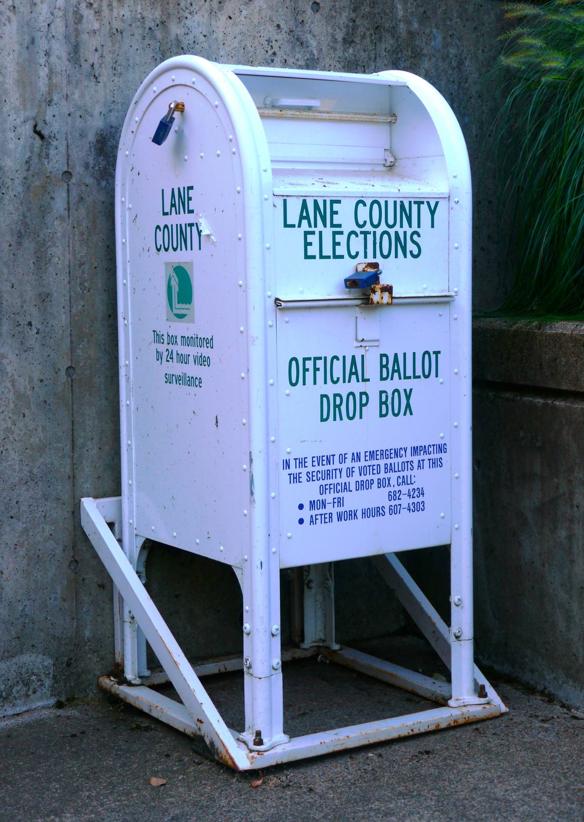 An official ballot drop box. Avon voters can return completed ballots to the secure 24-hour drop box outside Avon Town Hall at 100 Mikaela Way through 7 p.m. on Election Day.