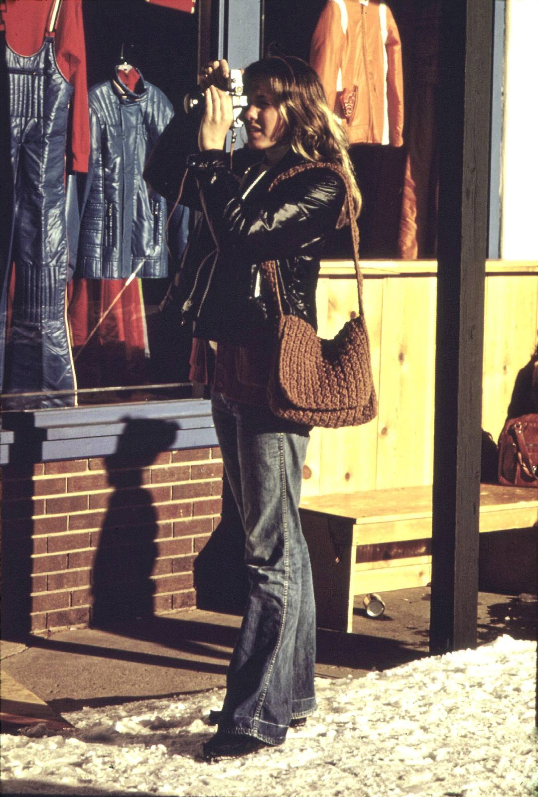 A street scene in Vail Village in the 1970s.