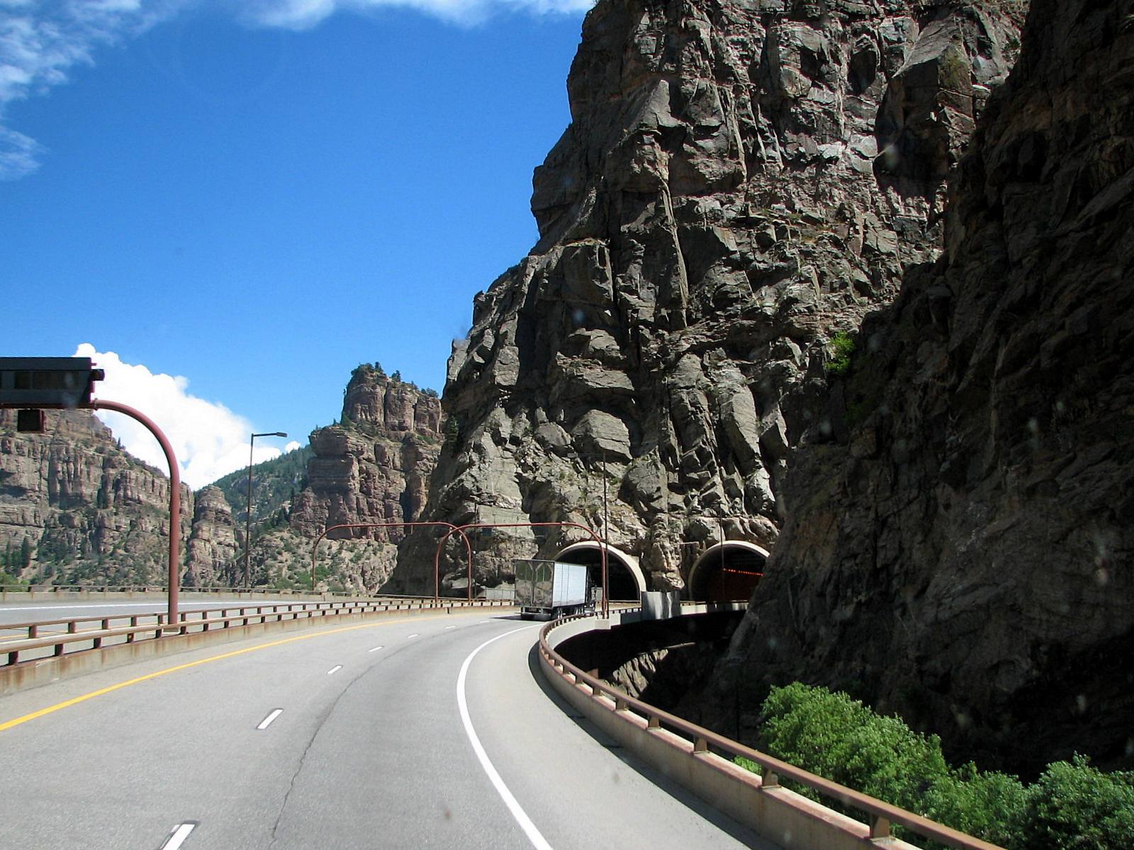 The entrance to the Hanging Lake Tunnel on Interstate 70 in Glenwood Canyon. CDOT emergency repairs on the westbound tunnel run through the end of October.
