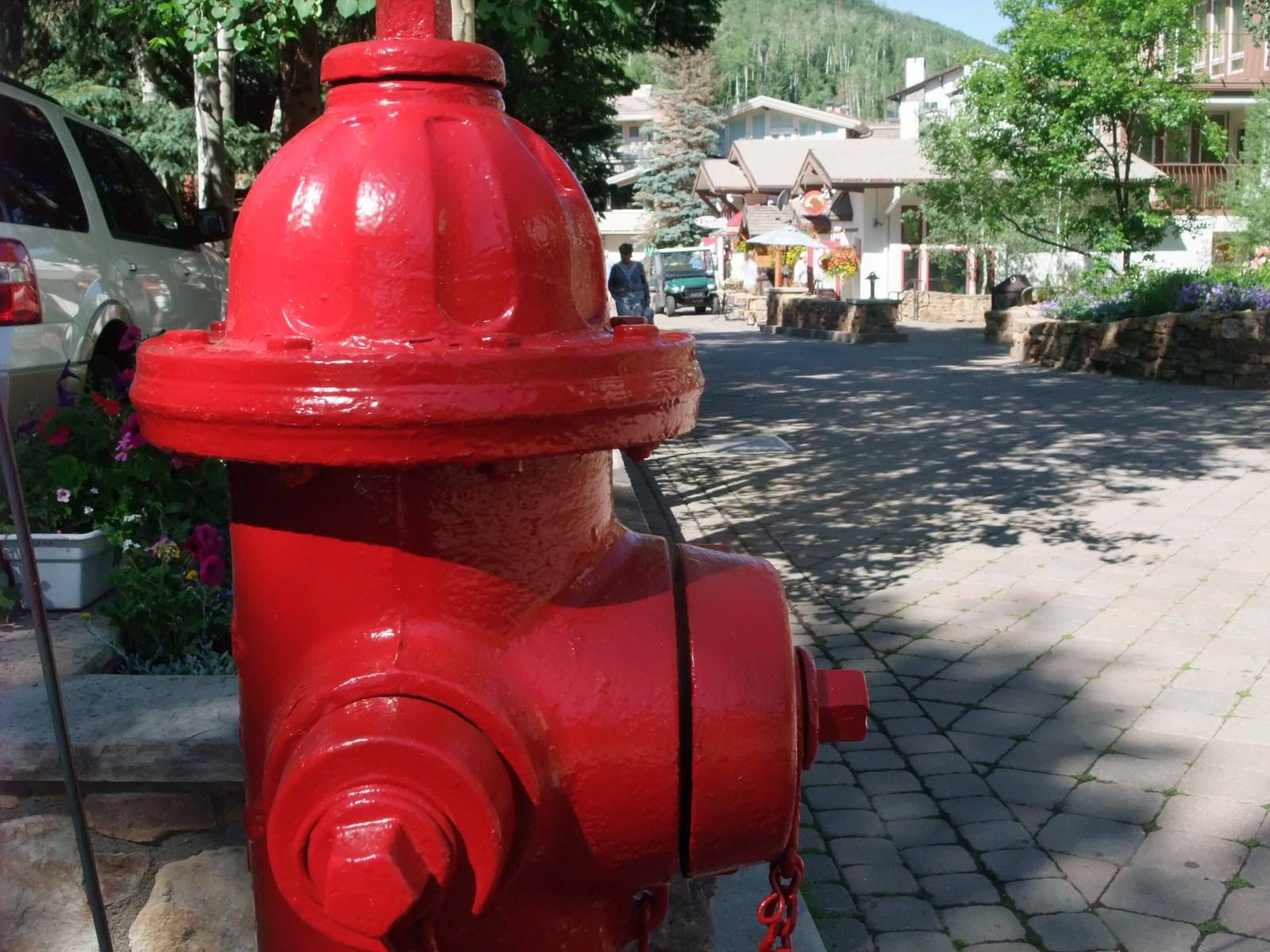 A street in Vail Village.